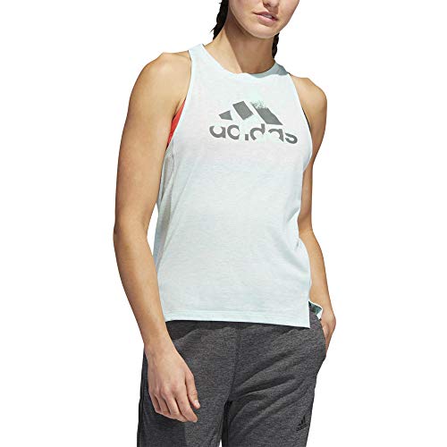 adidas Damen Boxy Badge of Sports Tank-Top-Mint, Dunkelgrau Shirts, S adidas Damen Boxy Badge of Sports Tank-Top-Mint, Dunkelgrau Shirts, S von adidas