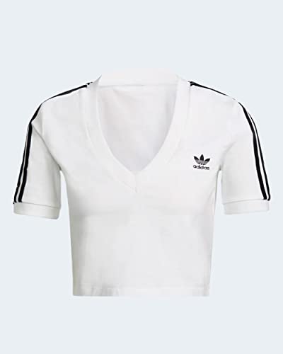 adidas Damen Cropped Tee T Shirt, Weiß, 34 EU adidas Damen Cropped Tee T Shirt, Weiß, 34 EU von Adidas