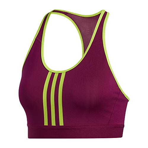 adidas Damen Don't Rest Alphaskin Padded 3-Streifen Sport-BH, Powber/Sesosl, XL von adidas