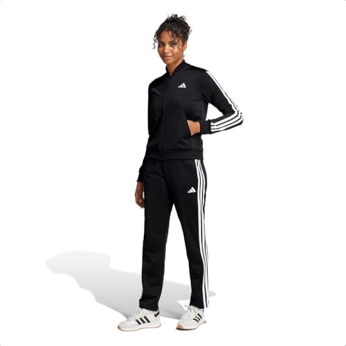 adidas Damen ESSENTIALS 3-STRIPES TRACKSUIT, Black, XL von adidas