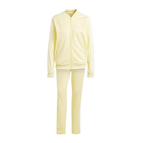 adidas Damen Essentials 3-Stripes Track Suit, almost yellow/white, M adidas Damen Essentials 3-Stripes Track Suit, almost yellow/white, M von adidas