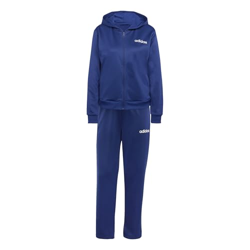 adidas Damen ESSENTIALS LINEAR TRACKSUIT, dark blue, S adidas Damen ESSENTIALS LINEAR TRACKSUIT, dark blue, S von adidas