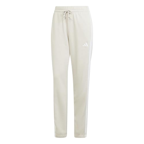 adidas Damen Essentials 3-Stripes French Terry Cuffed Pants, Wonder Alumina/White, S von adidas