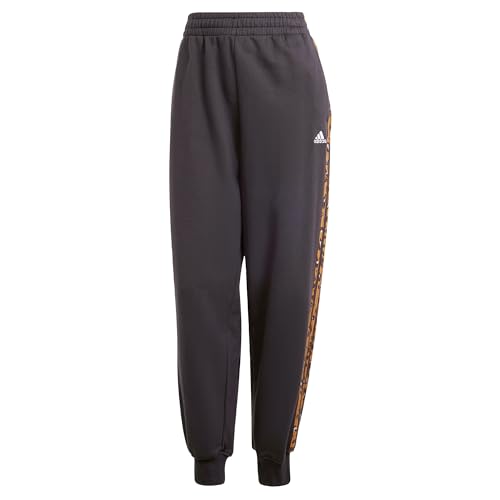 adidas Women's Essentials 3-Stripes Animal-Print 7/8 Pants Hose, Black, XS von adidas