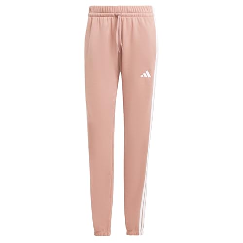adidas Damen Essentials 3-Stripes French Terry Cuffed Pants, Warm Clay/White, XS adidas Damen Essentials 3-Stripes French Terry Cuffed Pants, Warm Clay/White, XS von adidas
