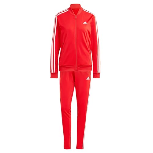 adidas Damen Essentials 3-Stripes Track Suit, Better Scarlet/White, M von adidas