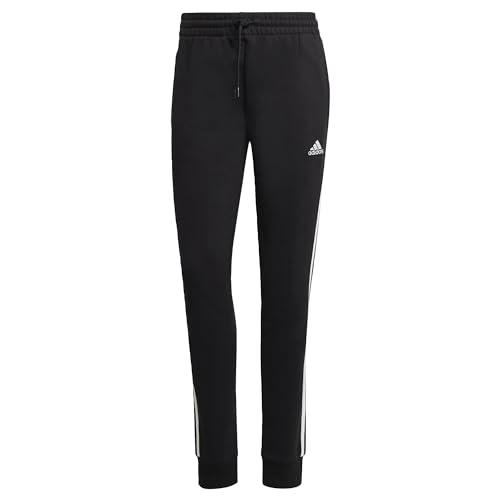 adidas Damen Essentials 3-Stripes Jogginghosen, Black/White, XS von adidas