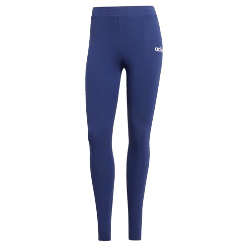 adidas Damen Essentials LINEAR Cotton Leggings, Dark Blue/White, XS adidas Damen Essentials LINEAR Cotton Leggings, Dark Blue/White, XS von adidas