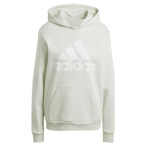 adidas Damen Essentials Logo Boyfriend Fleece Hoodie, Linen Green, S von adidas