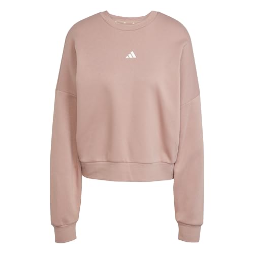 adidas Damen Essentials SMALL Logo Feel Cozy Relaxed FIT Sweatshirt, warm Clay/White, S adidas Damen Essentials SMALL Logo Feel Cozy Relaxed FIT Sweatshirt, warm Clay/White, S von adidas