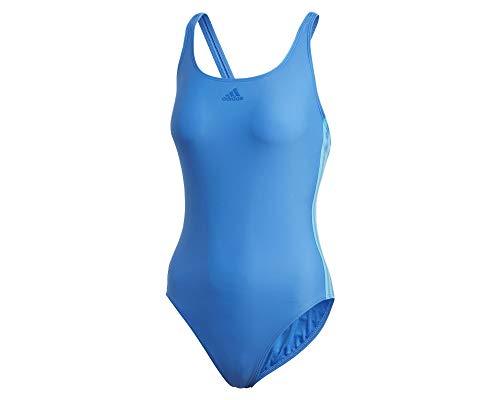 adidas Damen FIT 3S Swimsuit, True blue/Shock cyan, 32 von adidas