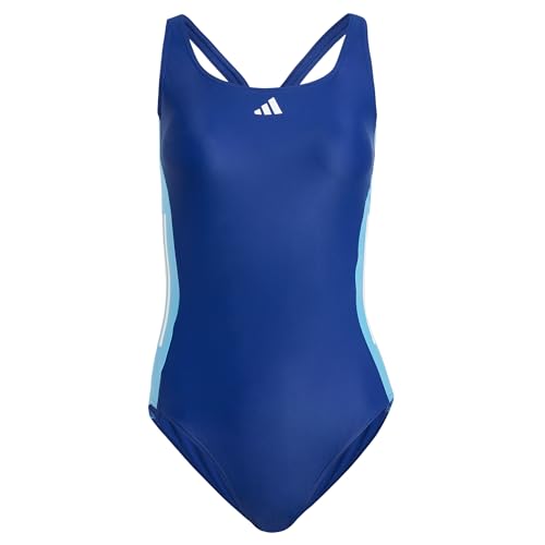 adidas Women's 3-Stripes Colorblock Swimsuit Badeanzug, Dark Blue/Blue Burst, 30 von adidas