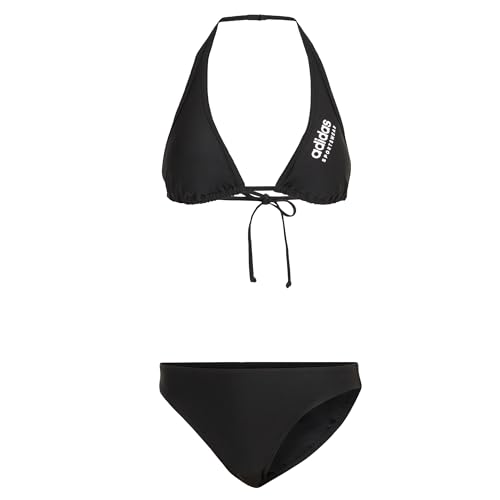 adidas Women's Halterneck Bikini Badeanzug, Black, L von adidas