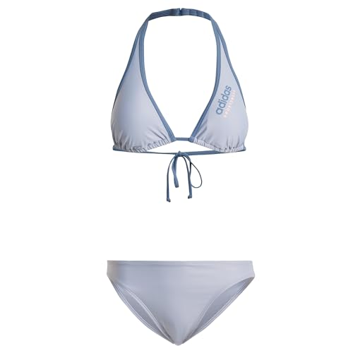 adidas Damen Halterneck Bikini, Silver Violet/pink Spark, S adidas Damen Halterneck Bikini, Silver Violet/pink Spark, S von adidas
