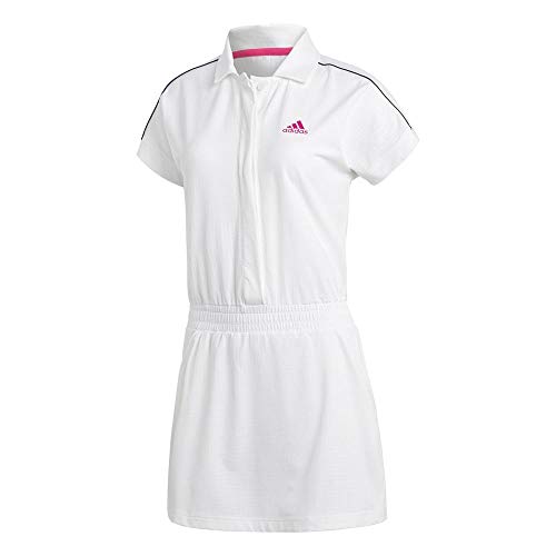 adidas Damen Oberbekleidung Seasonal Kleid Damen - Pink, Weiß, M, EUG86 von adidas