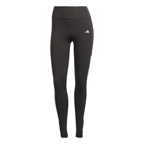 adidas Damen Optime 3-Stripes Full Length Leggings, Black, XL von adidas