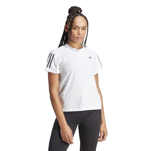 adidas Damen Own The Run Base Tee, White/Black, XS adidas Damen Own The Run Base Tee, White/Black, XS von adidas