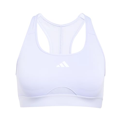 adidas Damen PowerReact Training Bra, Violet Tone/White, L von adidas