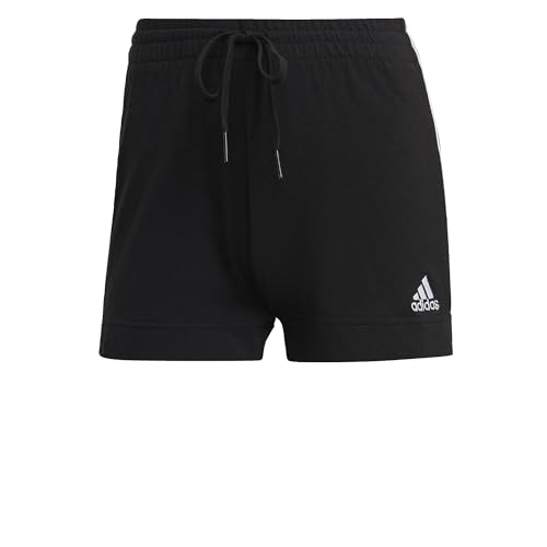 adidas Damen Essentials Slim Shorts, Black/White, XXL von adidas