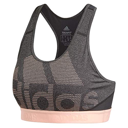 adidas Damen Sport BH Mit Mittlerer Unterstützung Don't Rest Alphaskin Sport Long, Dark Grey Heather/Black/Clear Orange, XS, DN9061 adidas Damen Sport BH Mit Mittlerer Unterstützung Don't Rest Alphaskin Sport Long, Dark Grey Heather/Black/Clear Orange, XS, DN9061 von adidas