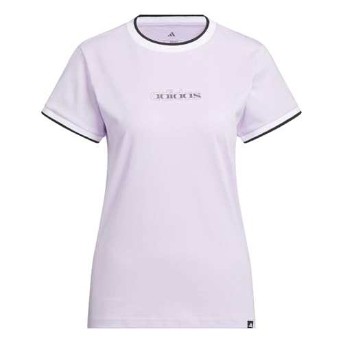 adidas Damen Summer Prep Graphic Tee, Ice Lavender, XS von adidas