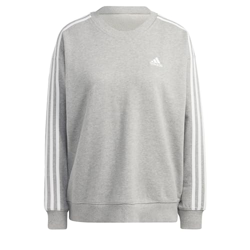 adidas IC9905 W 3S FT SWT Sweatshirt Damen medium grey heather/white Größe M von adidas