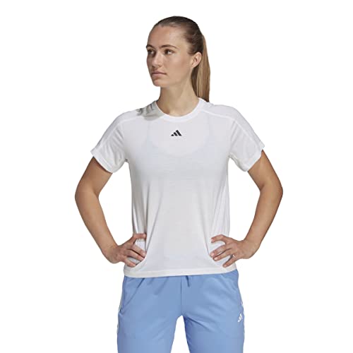 adidas Damen T-Shirt (Short Sleeve) Tr-Es Crew T, White, HR7796, XS von adidas