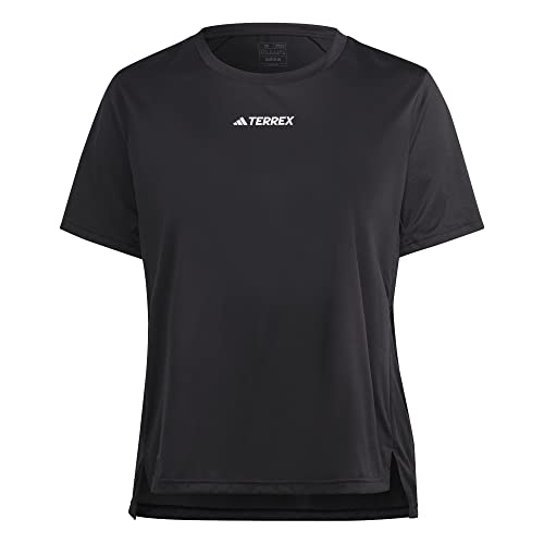 adidas Damen T-Shirt (Short Sleeve) W Mt Tee Pl, Black, HM4002, 1X von adidas