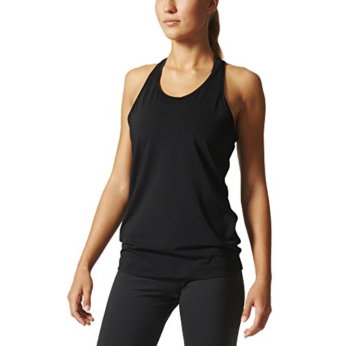 adidas Damen T-Shirt Basic Solid Tan Tanktop, Black, M adidas Damen T-Shirt Basic Solid Tan Tanktop, Black, M von adidas
