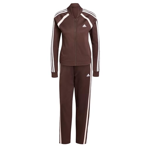 adidas Damen TEAMSPORT TRACKSUIT, Shadow Brown/White, XS von adidas