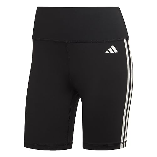 adidas Damen Training Essentials 3-Stripes High-Waisted Short Leggings, Black, S adidas Damen Training Essentials 3-Stripes High-Waisted Short Leggings, Black, S von adidas