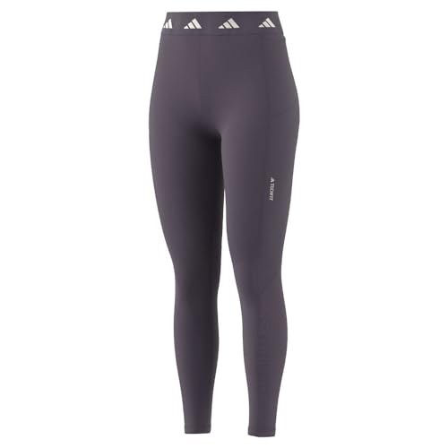 adidas Damen Techfit Stash Pocket Full-Length Leggings, shadow violet, L adidas Damen Techfit Stash Pocket Full-Length Leggings, shadow violet, L von adidas