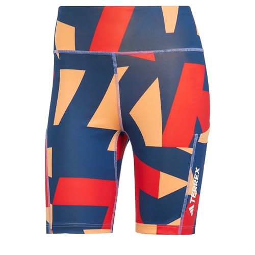 adidas Damen Terrex Multi 8inch Printed Tight Shorts, Semi Impact Orange/Pure Ruby/Pure Ruby/Semi Cobalt Blue, S adidas Damen Terrex Multi 8inch Printed Tight Shorts, Semi Impact Orange/Pure Ruby/Pure Ruby/Semi Cobalt Blue, S von adidas