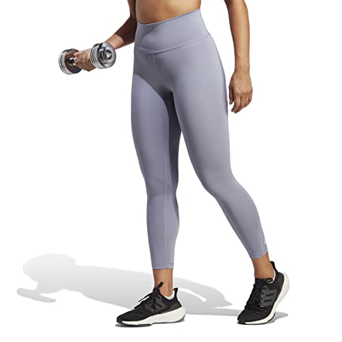 Adidas Damen Tights (7/8) Optime 7/8 T, Silver Violet, HR9605, 2XL von adidas