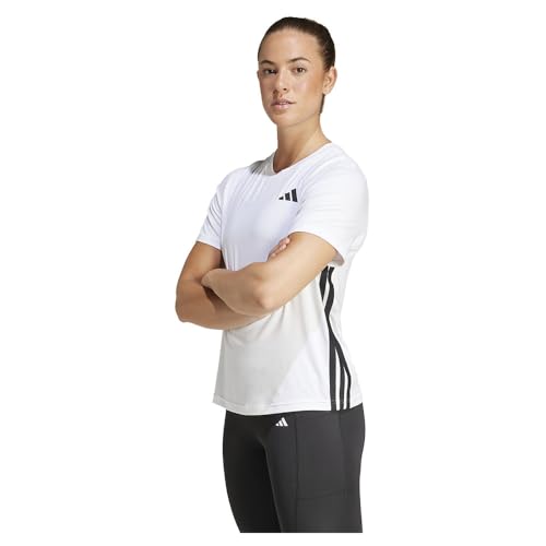 adidas Damen Train Essentials 3-Stripes Workout T-Shirt, White/Black, M von adidas