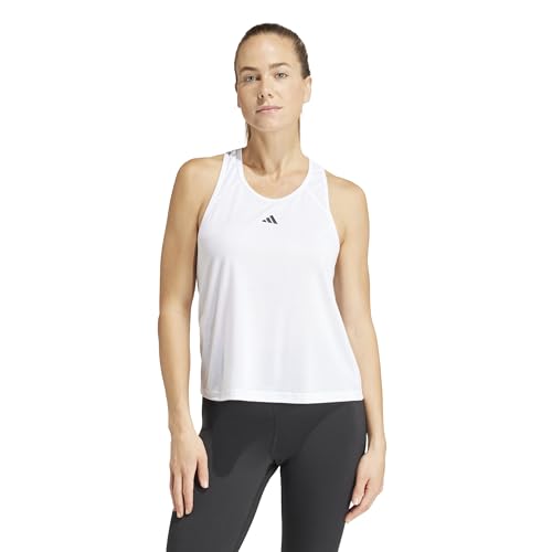 adidas Women's Train Essentials Minimal Branding Racerback Tank Top Tanktop, White, XL von adidas