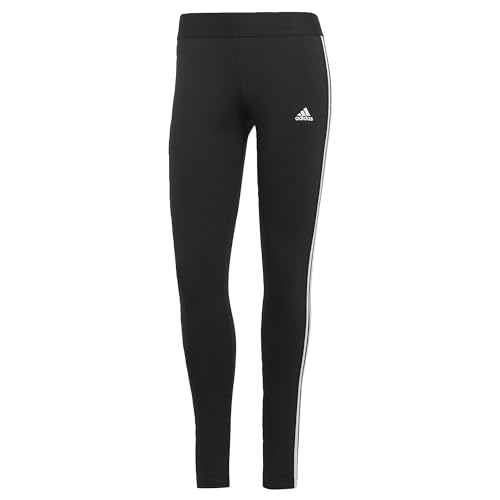 adidas Damen 3 Stripes Leggings, Black/White, S Tall von adidas