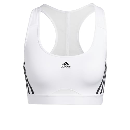 Adidas Damen Workout Bra - Medium Support Pwr Ms 3S, White/Black, HC7897, 2XSD von adidas