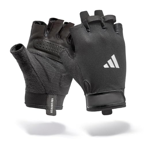 adidas Essential Trainingshandschuhe - feuchtigkeitsabsorbierende Aeroready Technologie gepaart mit Einer äußerst komfortablen, strapazierfähigen Handinnenfläche aus Velourlederimitat adidas Essential Trainingshandschuhe - feuchtigkeitsabsorbierende Aeroready Technologie gepaart mit Einer äußerst komfortablen, strapazierfähigen Handinnenfläche aus Velourlederimitat von adidas