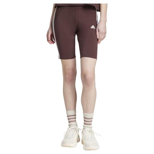 adidas Damen Essentials 3-Stripes Bike Shorts, shadow brown, XL adidas Damen Essentials 3-Stripes Bike Shorts, shadow brown, XL von adidas