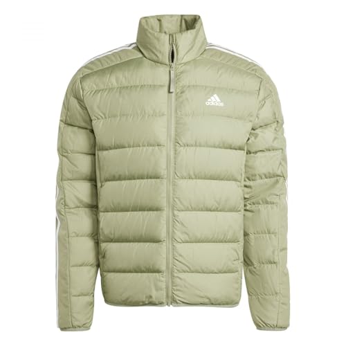 adidas Herren Essentials 3-Stripes Light Down Jacket, TENT GREEN F16, M von adidas