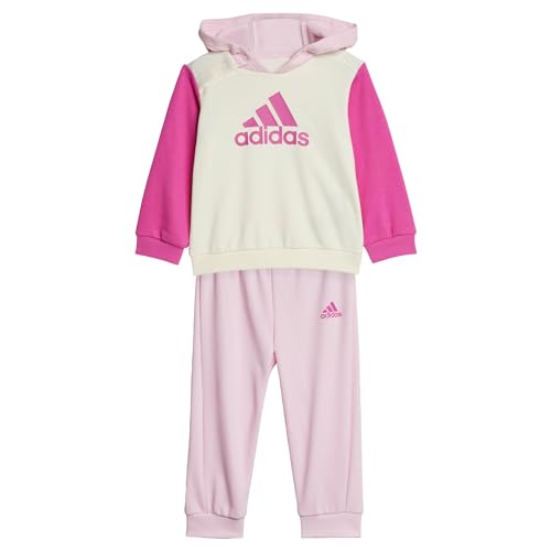 adidas Essentials Colorblock Kids Jogginganzug, Baumwolle, Beige von adidas