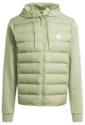 adidas Herren Essentials Hybrid Down Hooded Jacket, tent green, XL adidas Herren Essentials Hybrid Down Hooded Jacket, tent green, XL von adidas