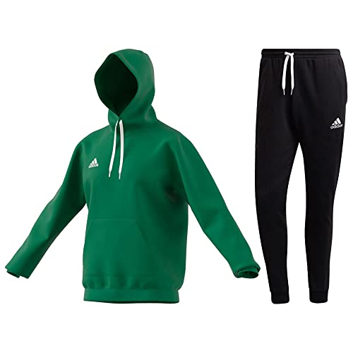 adidas Fußball Entrada 22 Jogginganzug Hoodie Jogginghose Kinder grün schwarz Gr 128 von adidas