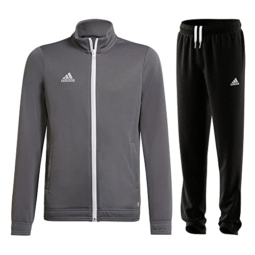 Adidas Fußball Entrada 22 Trainingsanzug Jacke Hose Herren grau schwarz Gr L von adidas