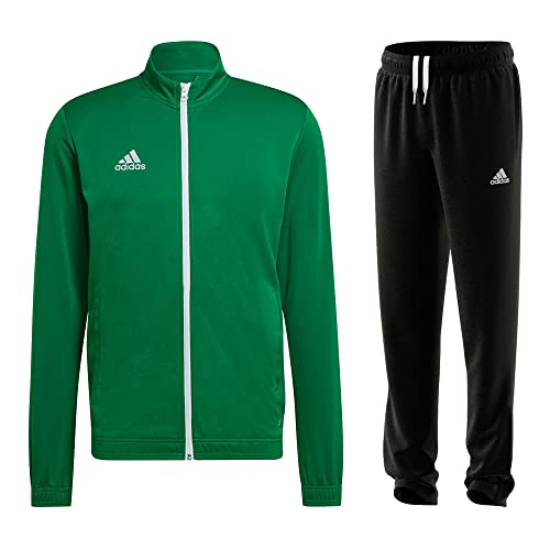 adidas Fußball Entrada 22 Trainingsanzug Jacke Hose Herren grün schwarz Gr L von adidas