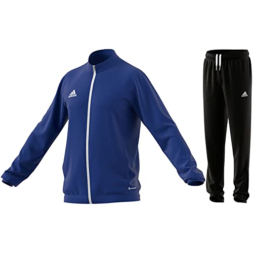 adidas Fußball Entrada 22 Trainingsanzug Jacke Hose Kinder blau schwarz Gr 140 von adidas