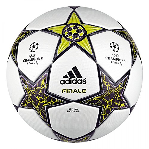 adidas Fussball Final 12 OMB Champions League, white/lab lime f12/dark violet f12, 5, W43107, adidas Fussball Final 12 OMB Champions League, white/lab lime f12/dark violet f12, 5, W43107, von Adidas