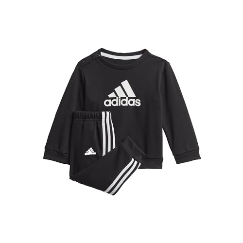 adidas Unisex Baby Bos Jog Ft Trainingsanzug, Top:black/White Bottom:black/White, 9 Monate EU von adidas