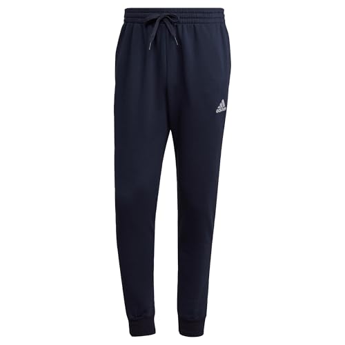 adidas Herren Essentials Fleece Regular Tapered Pants, Legend Ink/White, S adidas Herren Essentials Fleece Regular Tapered Pants, Legend Ink/White, S von adidas